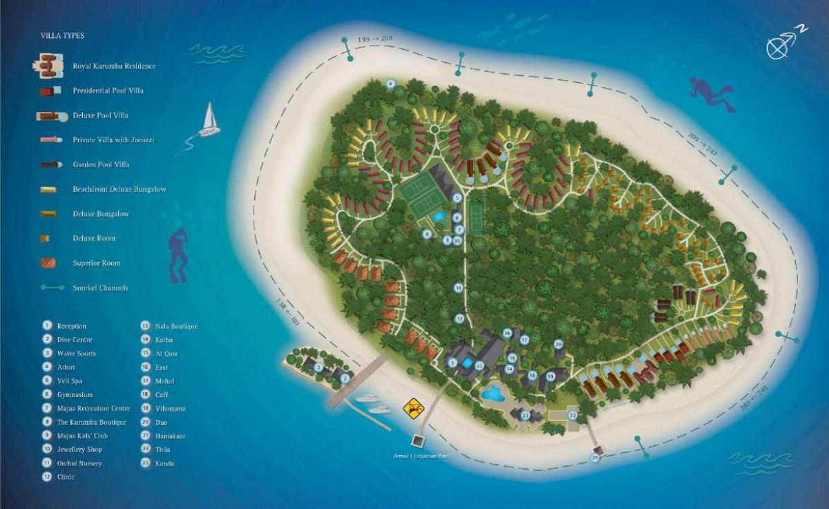 kurumba maldives resort kartta