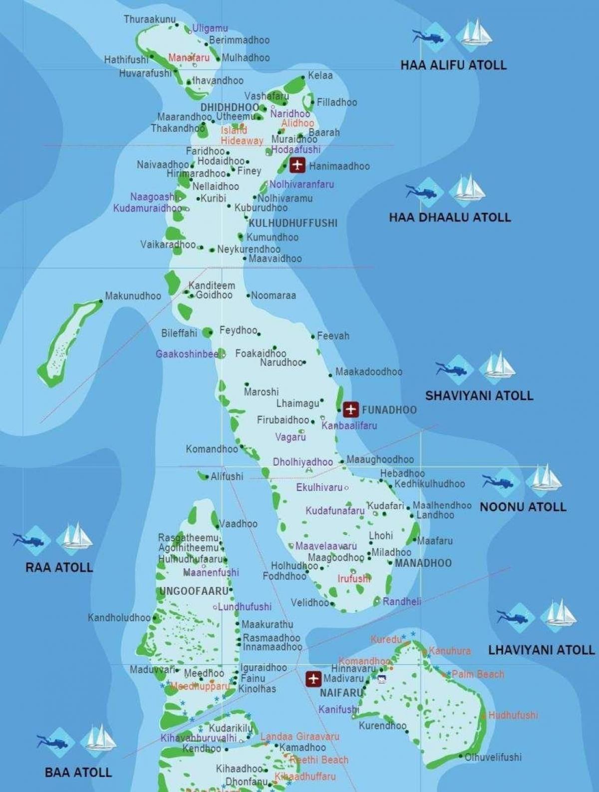 iles malediivit kartta