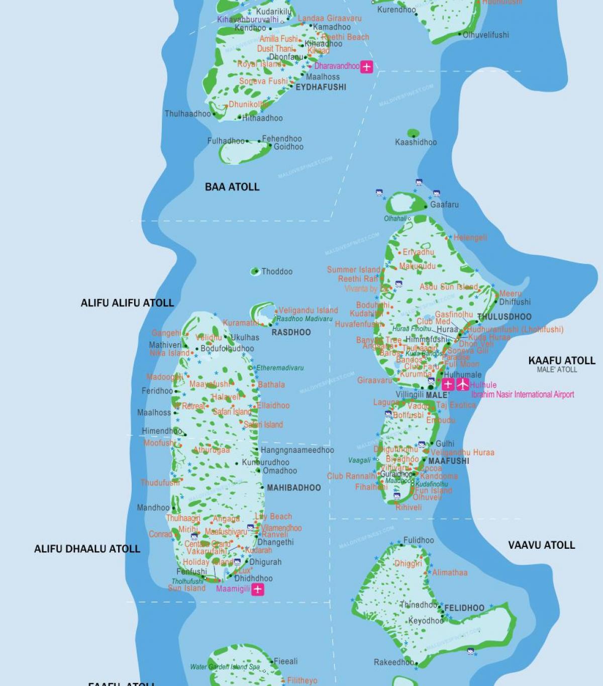 malediivit island sijainti kartalla