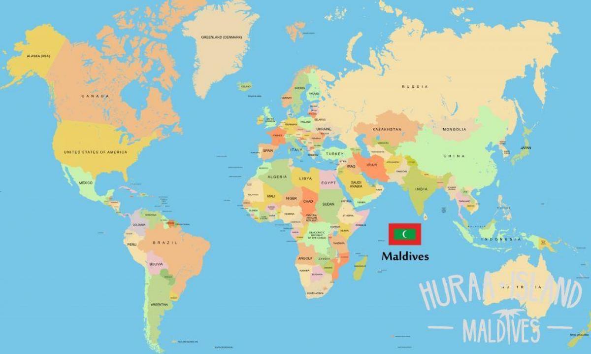 näytä malediivit on maailman kartta