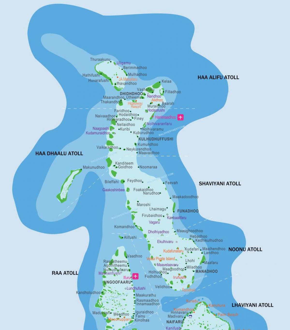 resorts malediivit sijainti kartalla