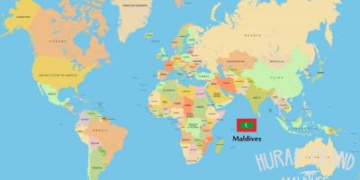 Näytä malediivit on maailman kartta