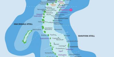 Resorts malediivit sijainti kartalla