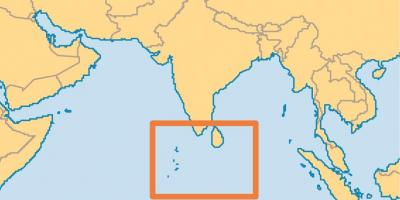 Malediivit island sijainti maailman kartalla