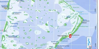 Kartta north male atoll malediivit